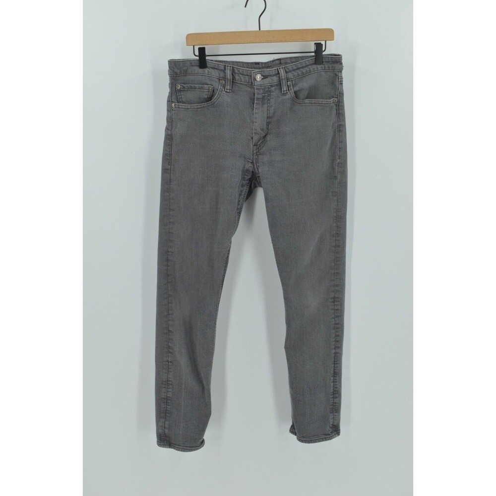 Levi's 504 Commuter Straight Jeans 33x30 (Tagged 34x32) Reflective Cuffs Gray